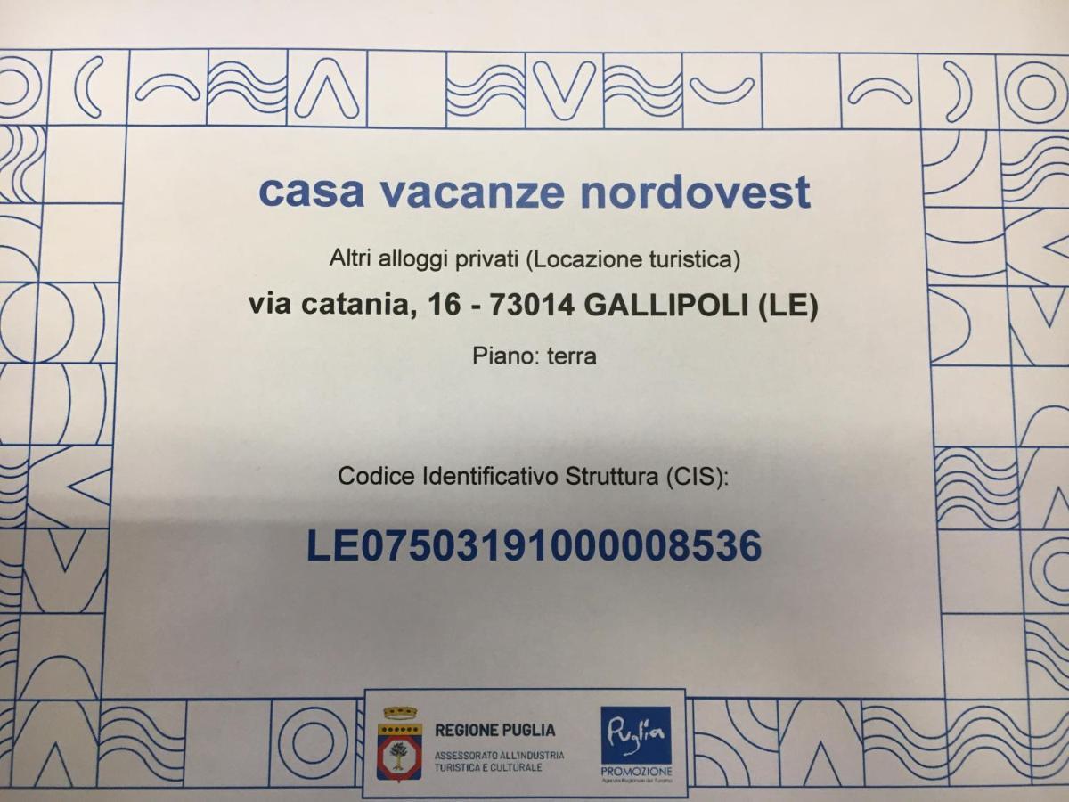 Casa Vacanze Nord-Ovest Галиполи Екстериор снимка